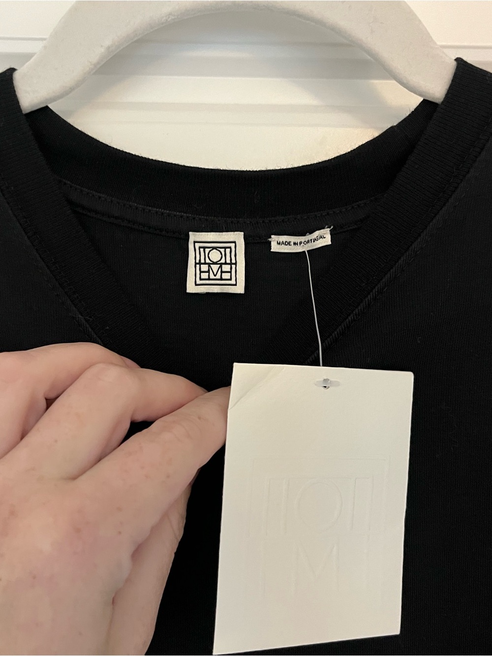 NWT Toteme Black Straight Cotton Tee | XS - Picture 6 of 11
